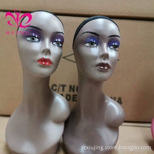 Hot Sale High Quality Left Head Model Skin Black Head Display Model Head Mannequin
